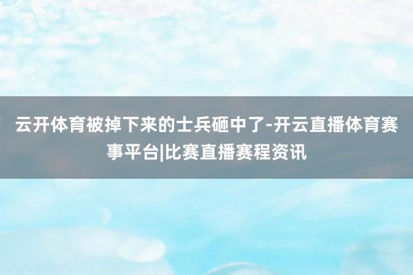 云开体育被掉下来的士兵砸中了-开云直播体育赛事平台|比赛直播赛程资讯