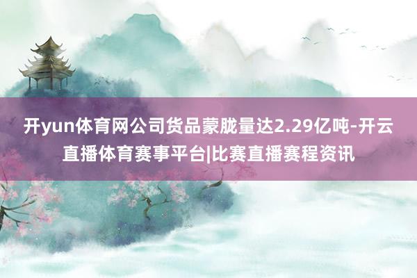 开yun体育网公司货品蒙胧量达2.29亿吨-开云直播体育赛事平台|比赛直播赛程资讯